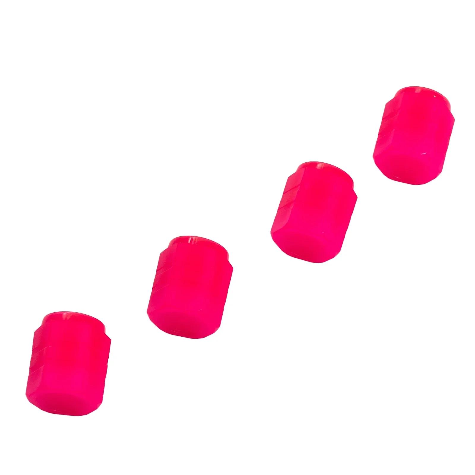 

Protect Tire Valve Tip Car Tire Valve Cap Car Accessories Dustproof Fluorescent Pink Waterproof 4pcs High Quality China Mainland