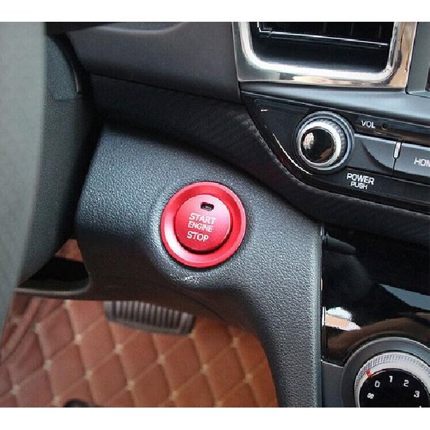 For Hyundai Elantra 2017-20 Red Aluminum Engine Start Stop Ignition Button Ring