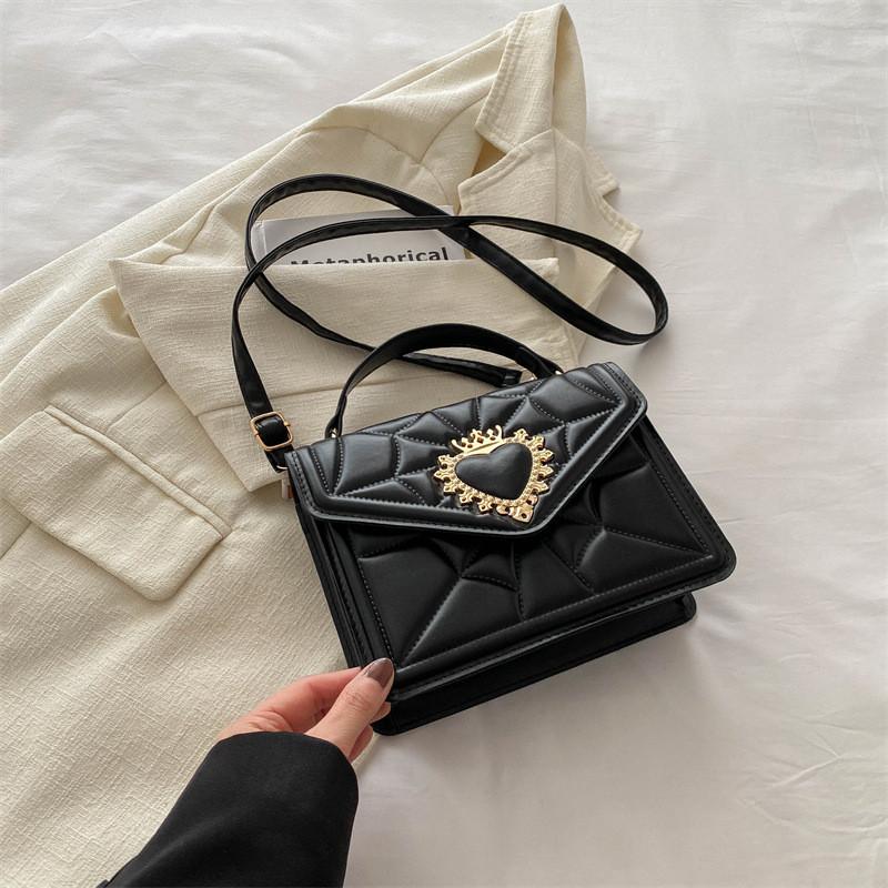 Stylish Pu Chain Shoulder Bag For Women Chic Vintage Small Square Crossbody Purse