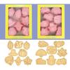 Set of 16 Thanksgiving Themed Cookie Cutters Plastic Material Biscuit Moulds Cookie Cutters Cookie Baking Accessories