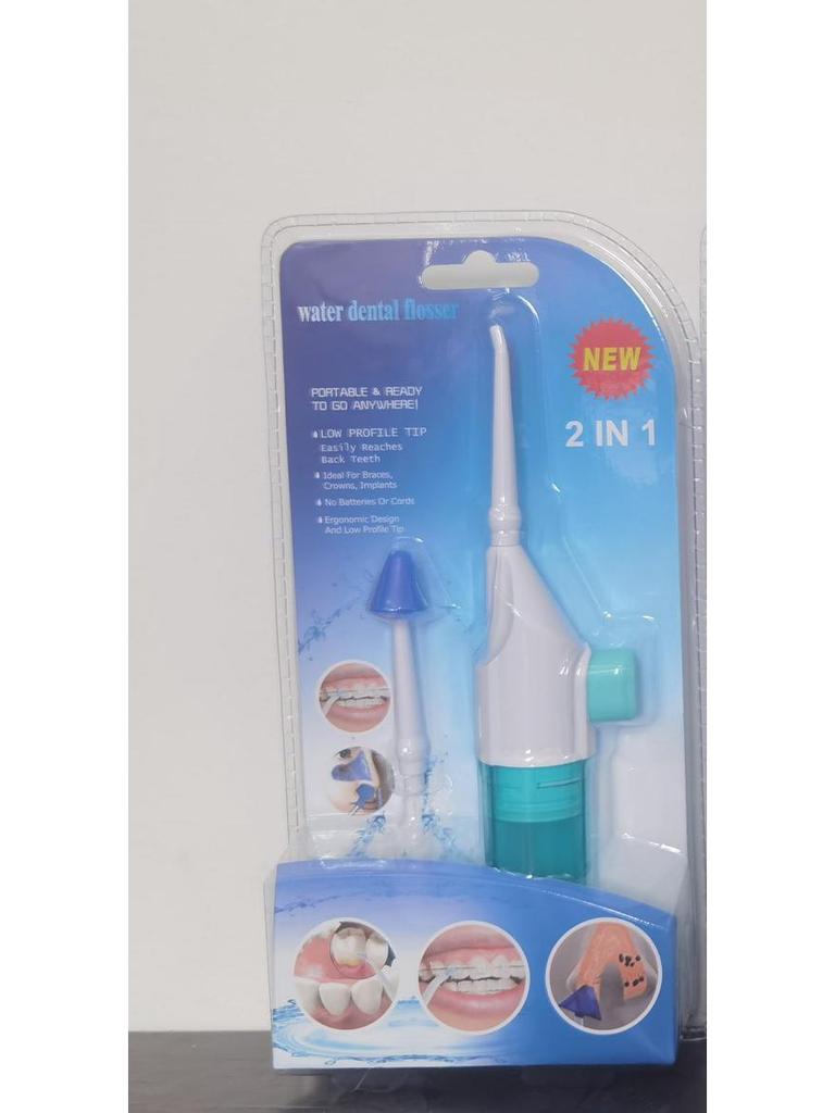 High-Pressure Dental Irrigator: IPX7 Waterproof Manual Water Flosser & Teeth Cleaner
