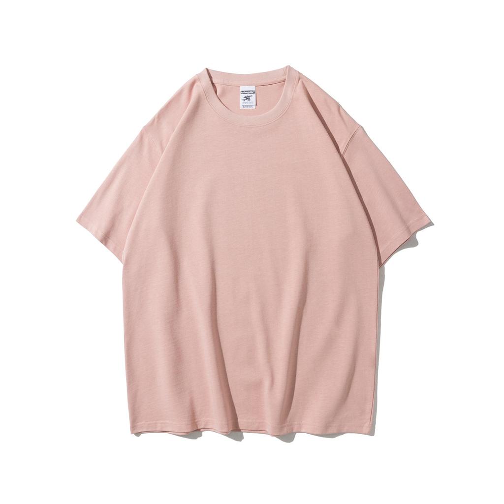 Herr sommar lös tung bomulls-t-shirt med tryckt design