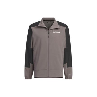 Wind.Rdy Softshell Non-Hooded Color Block Logo Sports Outdoor Vintage Jacket Men Jacket Charcoal-Gray IP0734
