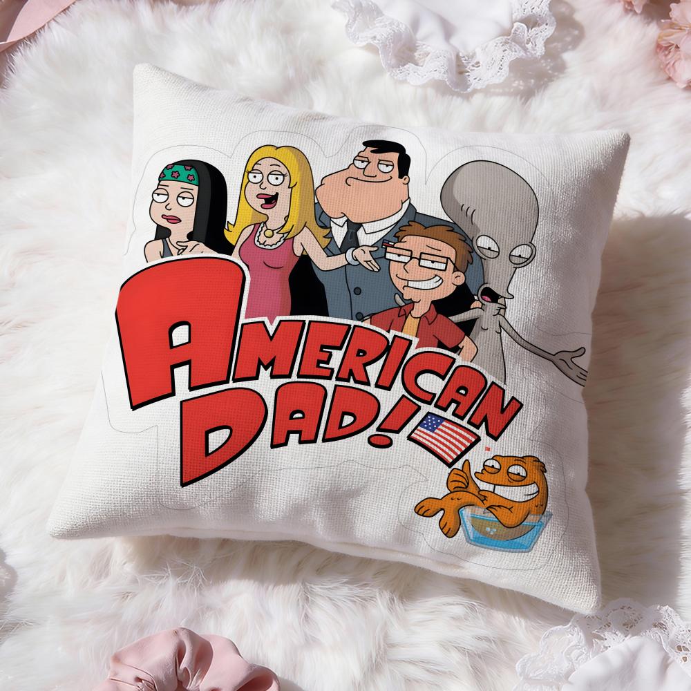 Capa de Almofada Anime A-American DadS Conforto Premium Capa de Almofada Reversível - Design Dois em Um para Qualquer Quarto e Interior de Carro