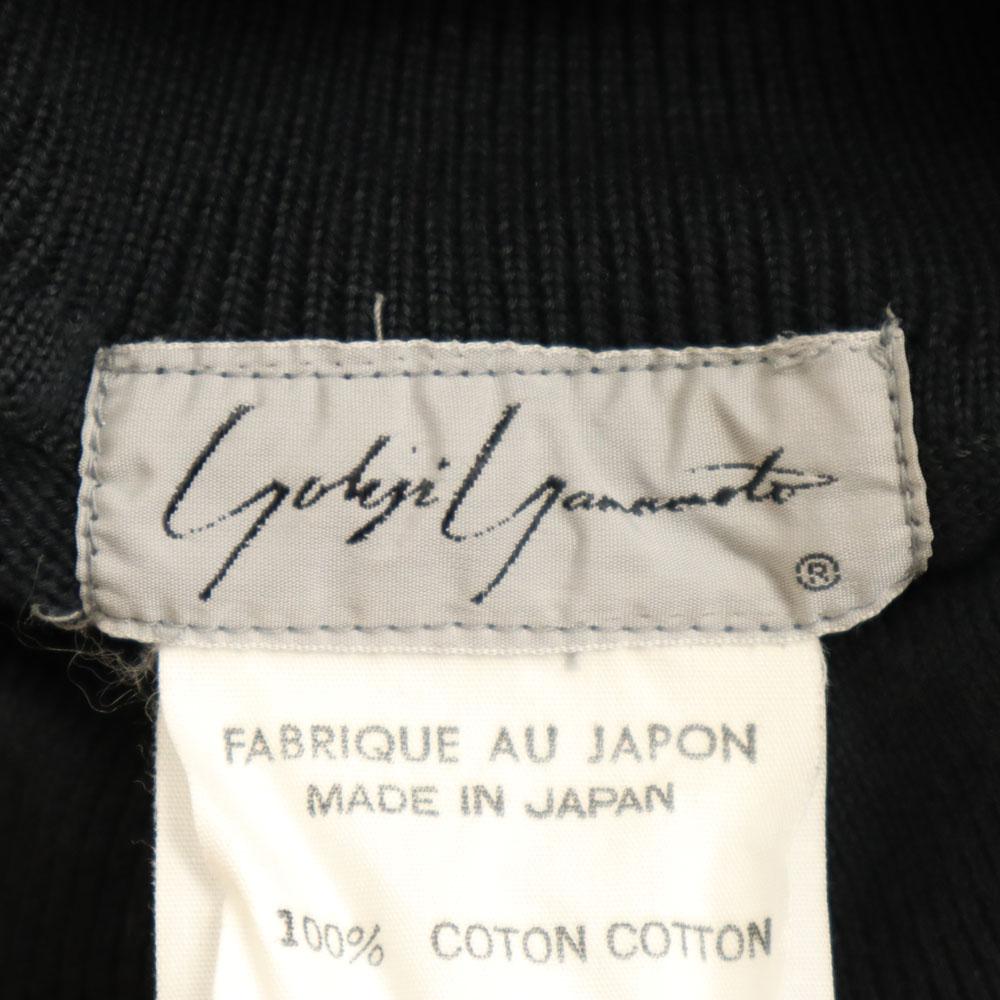 Yohji Yamamoto 80s Vintage Japanese Ribbed Belly Warmer Long sleeve Mock neck Cut Men's Used