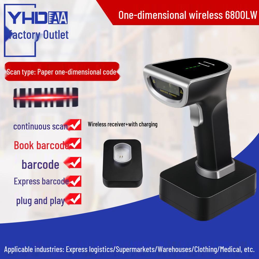 

Wireless 1D/2D Barcode Scanner with Bluetooth and Charging Base