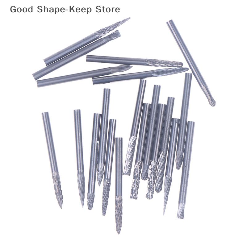 Reaming Drill Bit Tungsten Carbide Hard Alloy, 3mm Shank Rotary File for Metal And Plastic