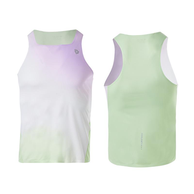 

Градиентный быстросохнущий жилет без рукавов для бега для мужчин и женщин - Футболка для фитнеса и марафона XXL (Female 135-150 lbs, Male 170-190 lbs)