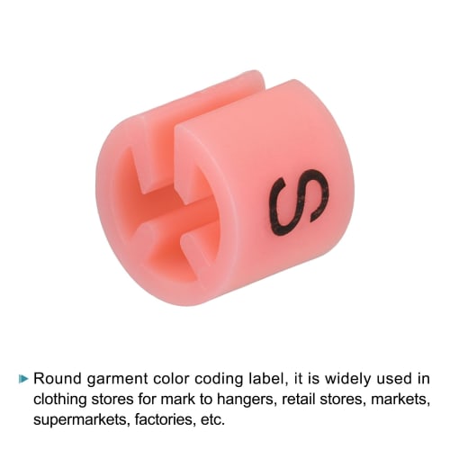uxcell Hanger Markers, Small Tags, Fits 3.5mm Rods, for Color-Coded Clothes, Pink, 150 Pieces
