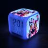 Small Digital Alarm Clock with LED Display for Bedrooms Bedside Battery Operated Electric Clock with Large Number Display Anime Therm Desk Decor for