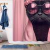 Sprchový závěs Hipster kočka - Voděodolný, Snadno čistitelný, Dodá vaší koupelnové výzdobě originální a stylový nádech