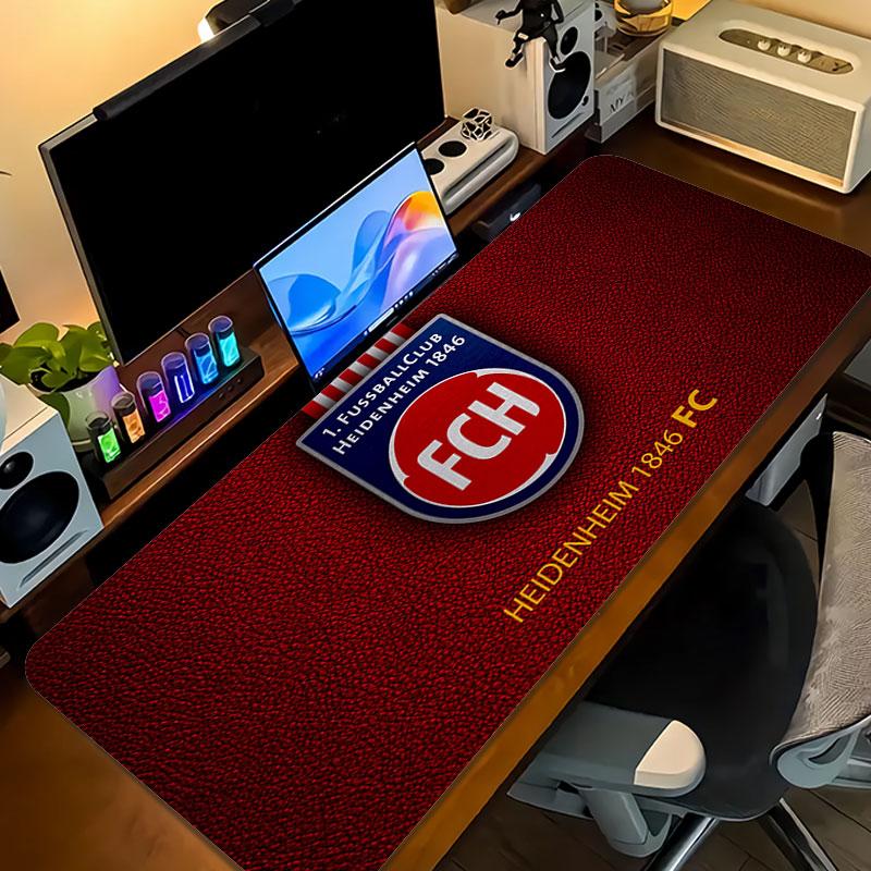 FC Heidenheim Mauspads, Große Gaming-Schreibtischmatte, Rutschfestes XXL-Mauspad für Laptop & Tablet, Mini-PC-Spielmatte mit Genähten Kanten