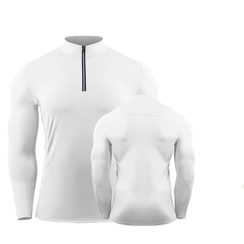 

Футболки для бега для мужчин Футболки для фитнеса Компрессионная одежда для спортзала Беговые рубашки с длинным рукавом Спортивные топы для бодибилдинга на молнии 3XL