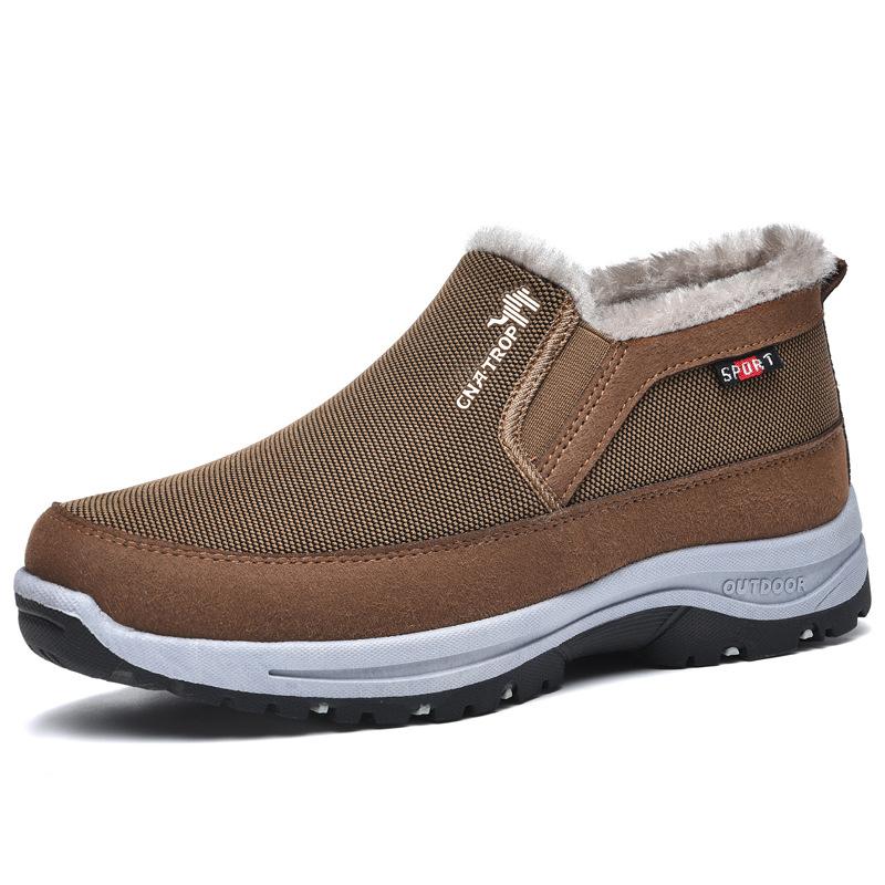 

Зимние мужские ботинки для снега, теплые нескользящие ботинки для мужчин, повседневная обувь для сохранения тепла, плюшевая обувь больших размеров для пар, обувь для мужчин 45 хаки