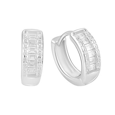 Silver Earrings with Cubic Zirkonia (2130017)