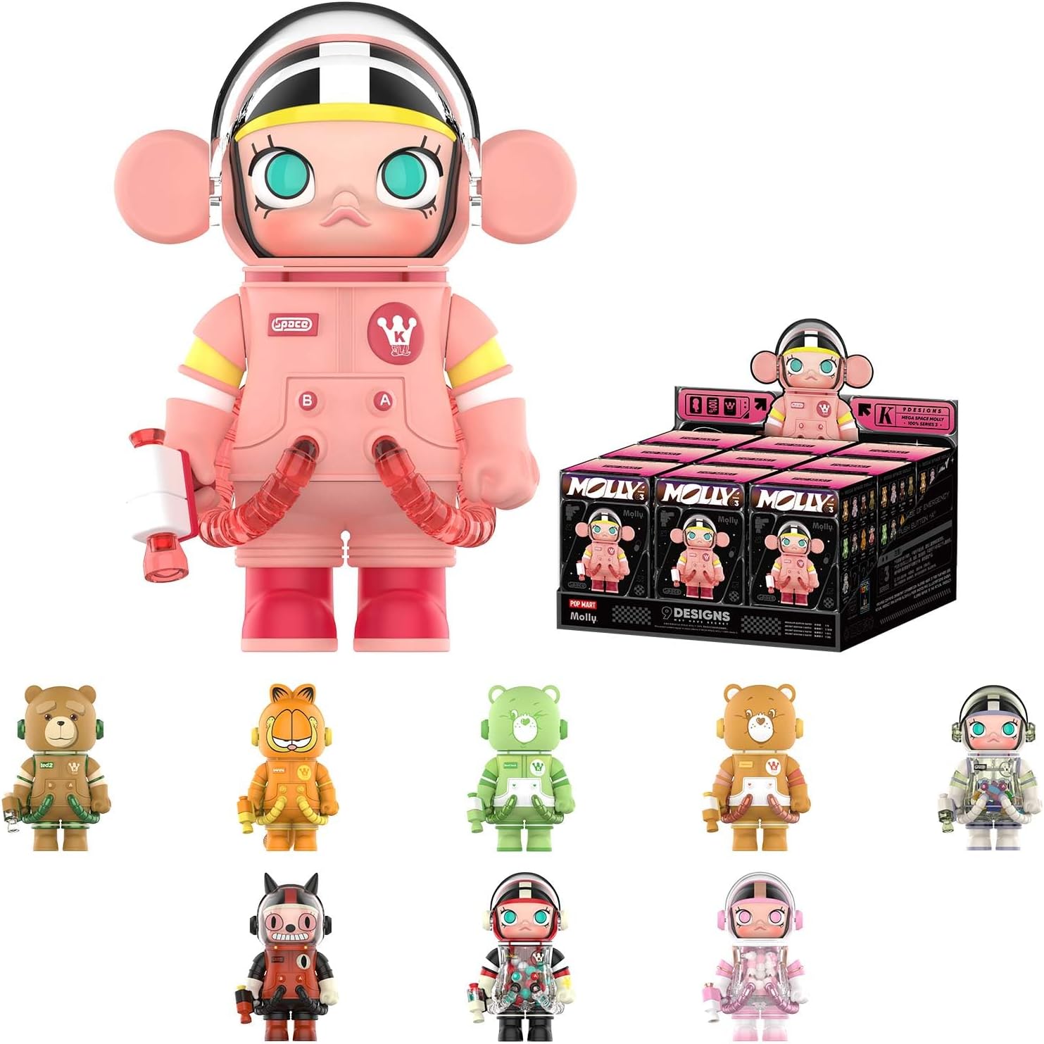 

POP MART Box MEGA Space Molly 100% Series 3, Molly Blind Box Figures, Holiday Birthday Gifts for Boys and Girls, Single Box