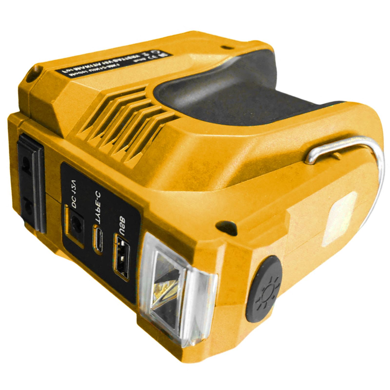 

Compact 180W Battery Inverter Portable Power Station Emergency Backup Power Lightweight Power Inverter for 18V Battery 230 жёлтый