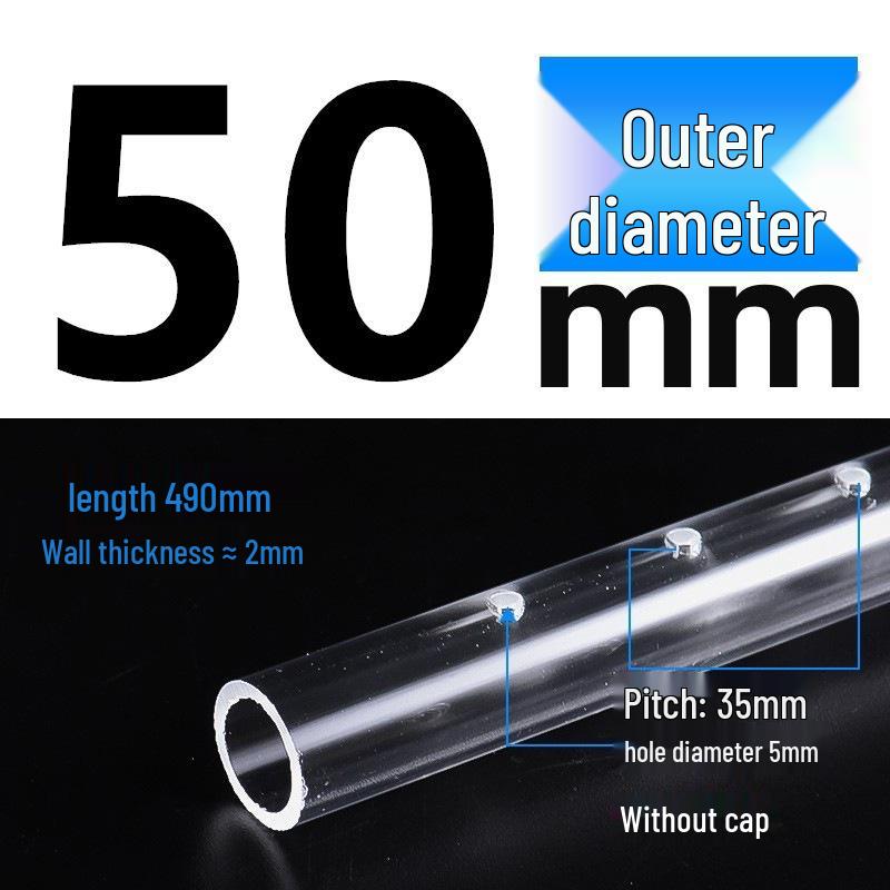 Longxiang Aquarium Acrylic Transparent Rain Tube Outlet (3/4/6 inch, 20mm)