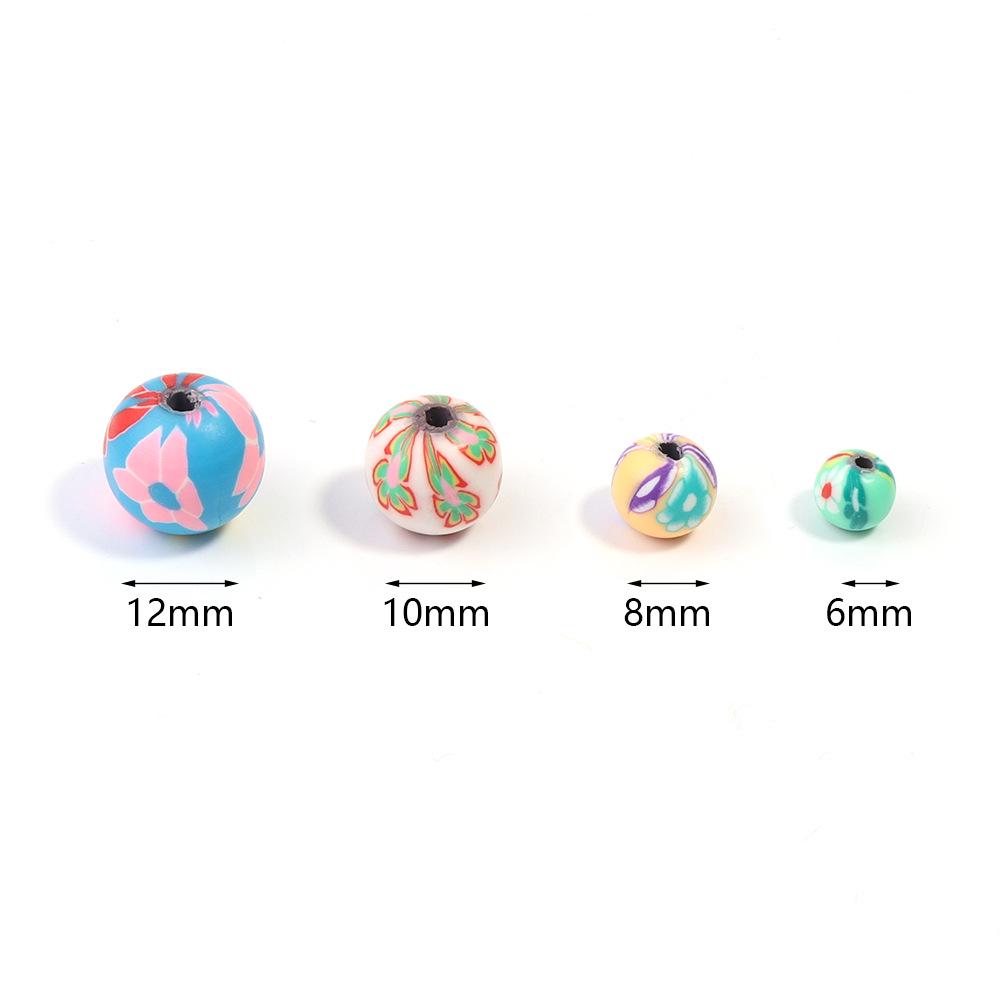 Colorful Printed Polymer Clay Beads for DIY Jewelry Bracelet Making