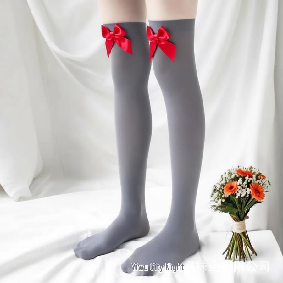 Women's Matte Bow Over-the-Knee Bavarian Festival Socks
