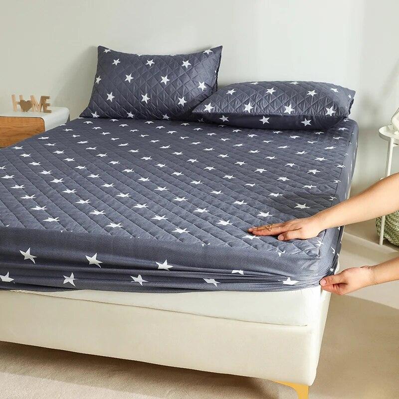 Αδιάβροχο Πάχος Διαδικασία Καπιτονέ Κινούμενα Σχέδια Λαγουδάκι Προστατευτικό Στρώματος, Ρυθμιζόμενο Σεντόνι με Λάστιχο 160x200, Προσαρμόσιμο Μέγεθος