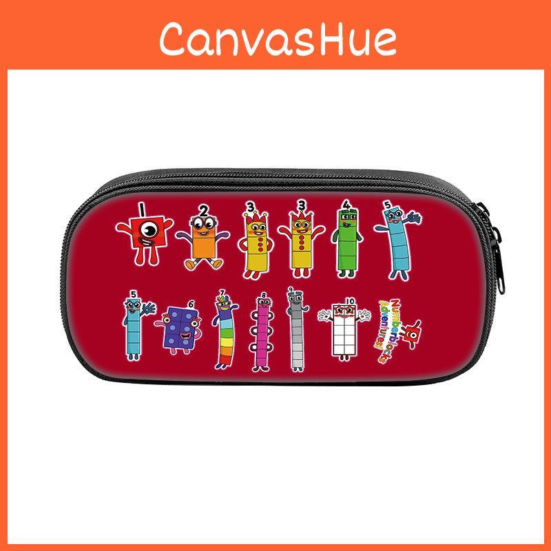 Numberblocks Patterned Pen Case With Large Storage Nylon For School Supplies And Gift