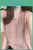 Blusa Senza Maniche in Raso Morbido con Pizzo Intrecciato per Donna Primavera 2025 Moda Casual