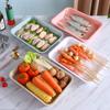 Plastic Rectangular Deepening Tray Deli Dish Bread Plate Breakfast Tray Multifunctional Cup Sundries Storage Kitchen Supplies