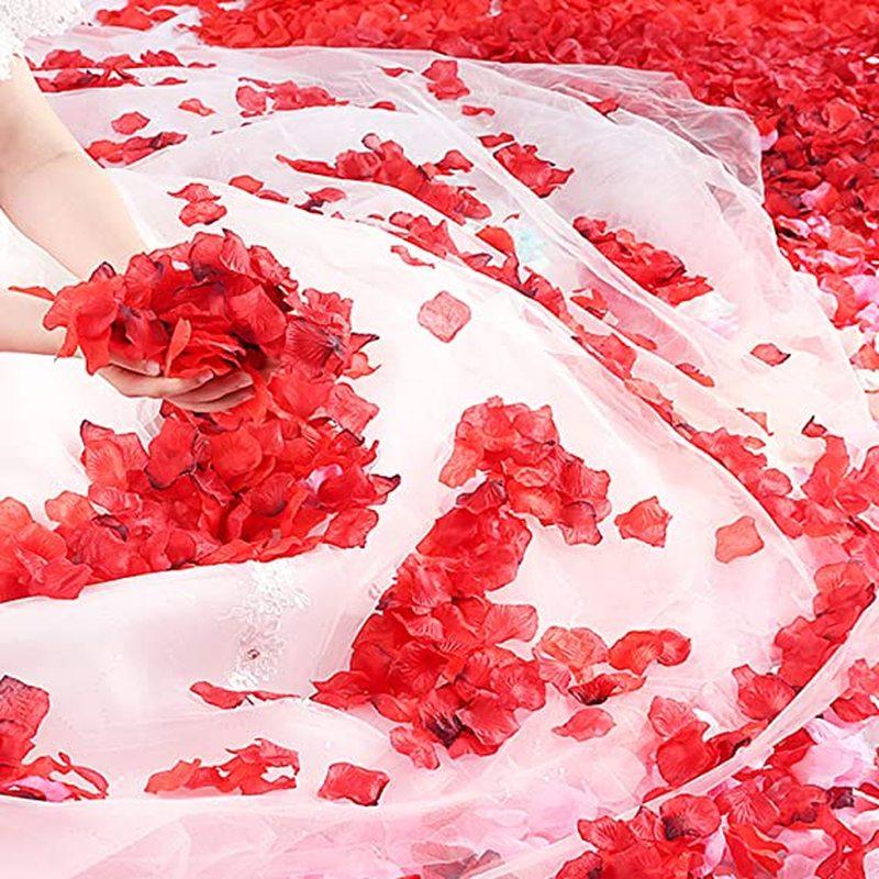 Buy 100pcs Rose Petals Flower Girl Toss Fake Silk Petals Artificial ...