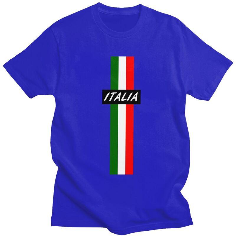 Custom Italy Flag T Shirts Men 100 Cotton Tee Tops Italian Proud Tshirt Short Sleeve Casual Tshirt Clothing