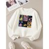 Girls' Long-Sleeve Casual Crewneck Sweatshirt | Fruit Plant Pattern Art Design, Colorful Style