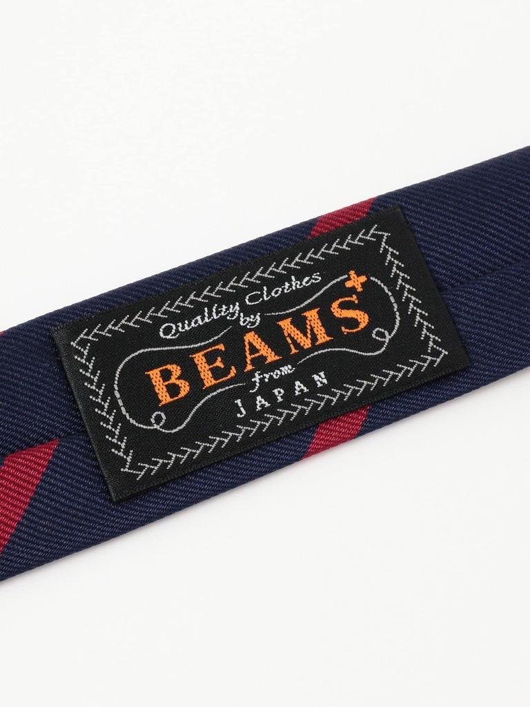 [BEAMS PLUS] Silk Ivy Regimental Tie for Men, Burgundy, Free Size, 38440101107