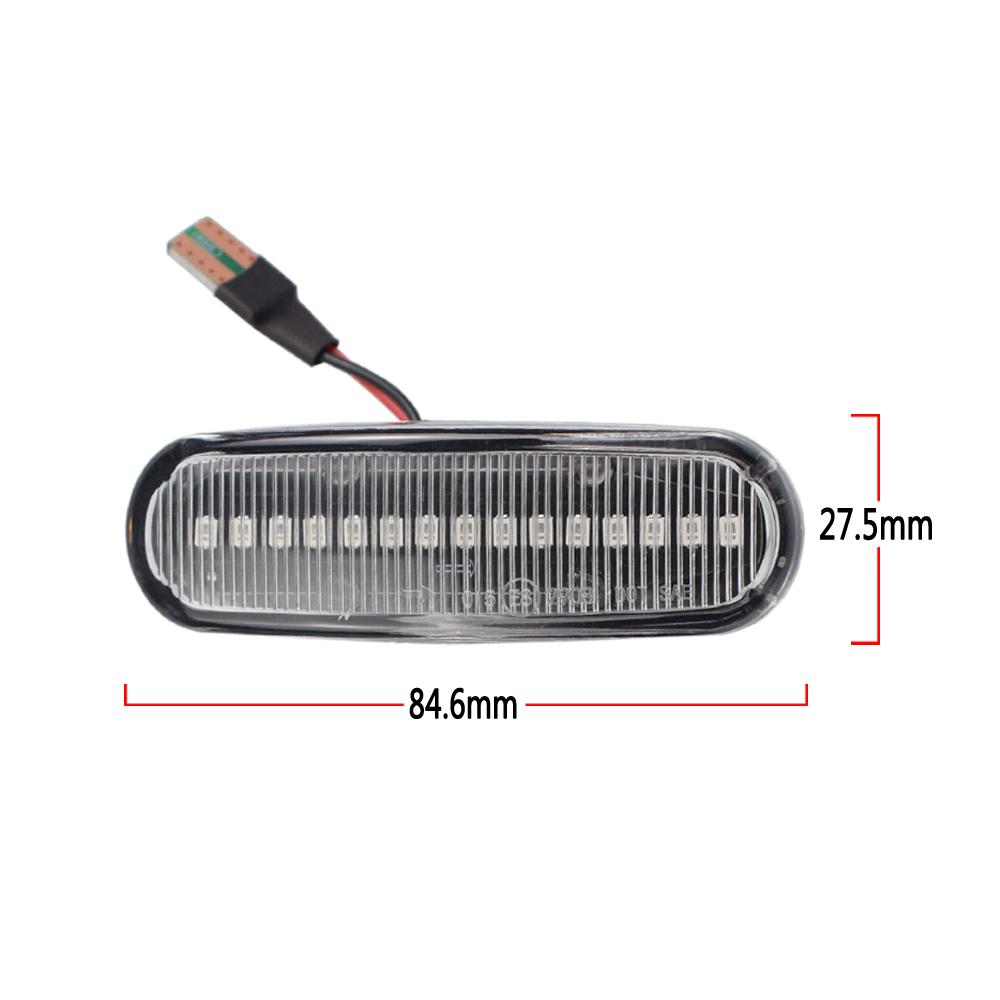 2Pcs For Fiat Panda 169 Grande Punto Inkl Evo Doblo Fiorino Linea Idea Dynamic LED Turn Signal Side Marker Light Repeater Lamp