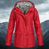 Women's Fashion Solid Color Hooded Loose Casual Waterproof Outdoor Jacket Lightweight Windbreaker Raincoat for Hiking Camping
