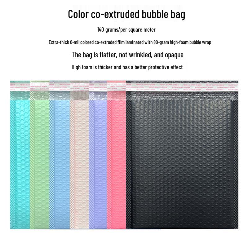 Black Long Bubble Self-Adhesive Clothing Bag with Thickened Co-Extruded Film Foam