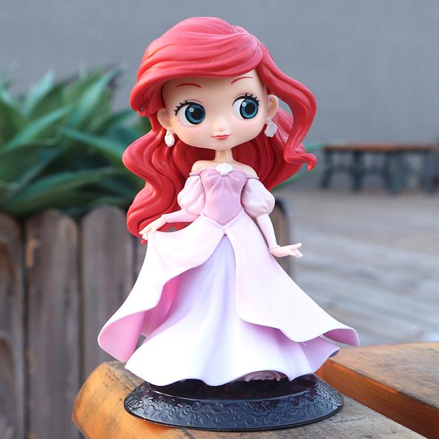 Disney Q Posket Jasmine Princess Snow White Belle Ariel Cinderella Anna Elsa Mulan Tinkerbell Cake Topper Children Gift