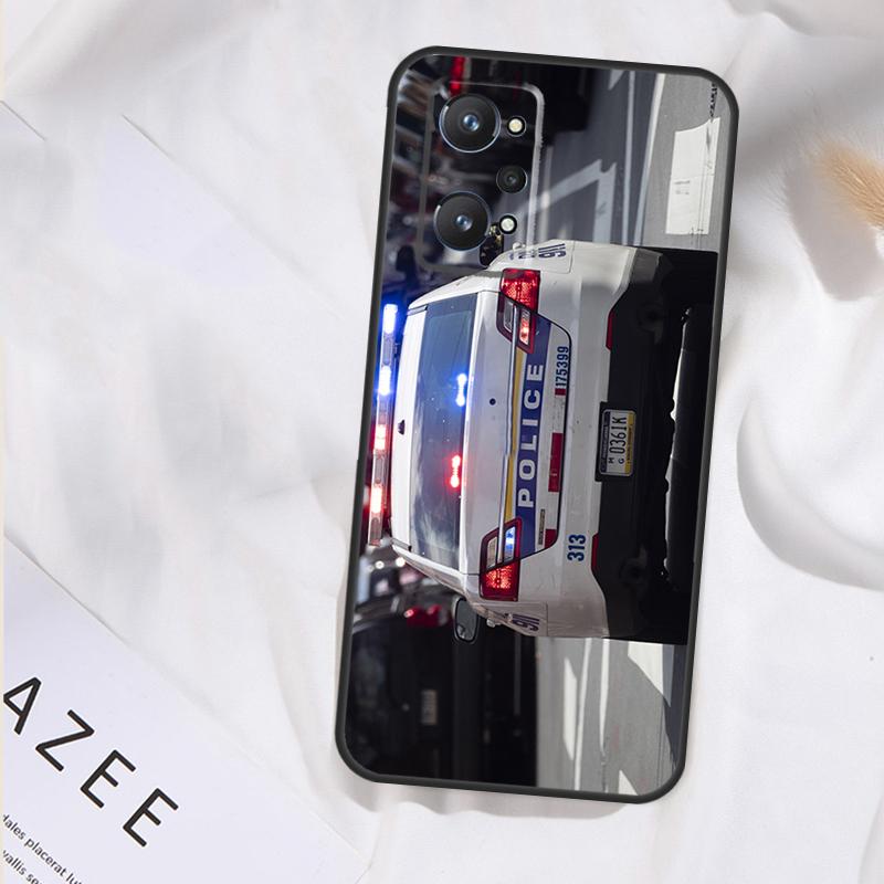 police car Case For Realme 15 14 13 11 12 Pro Plus GT6 GT7 Pro C55 C51 C53 C35 C33 C31 C61 C67 C71 C75