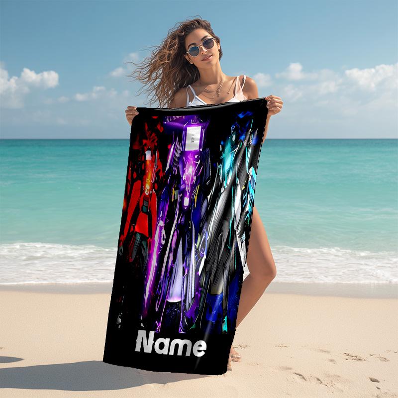 Personalized customized proof beach towel with Skibidi Toilet pattern - soft, absorbent,quick-drying,perfect swimming,camping&bathing