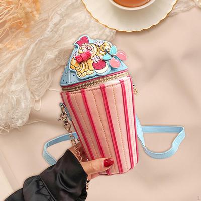 Bucket Bag Adjustable Shoulder Strap Handheld Icecream Shaped Pouch for Vacation