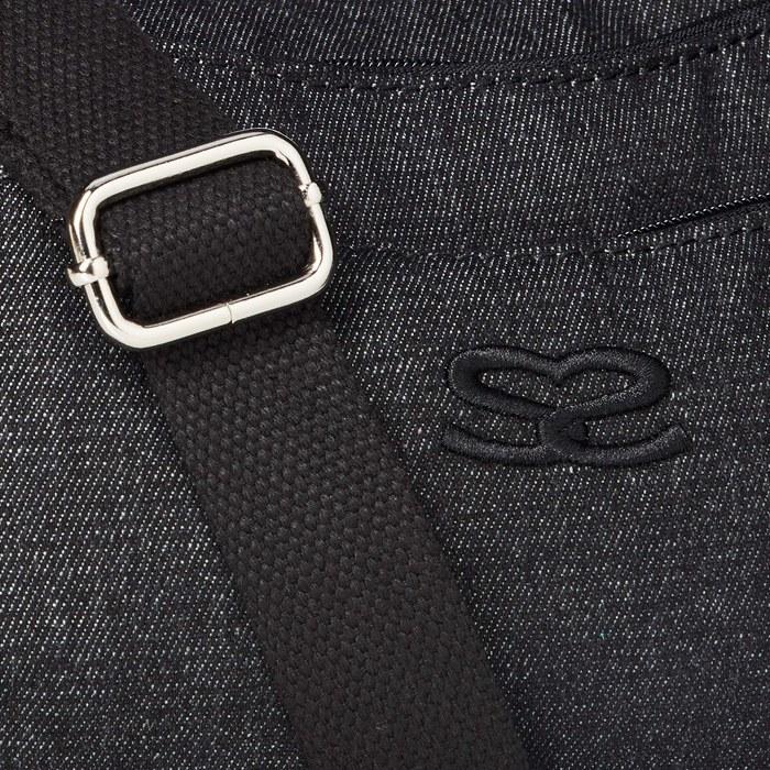 [Saboi] Denim Shoulder Bag Black Free Size