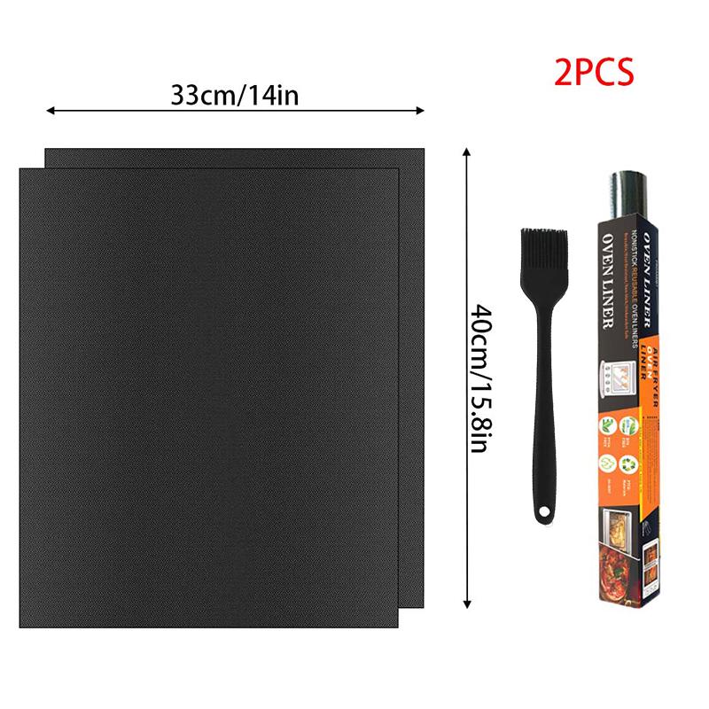Oven Liners For Bottom Of Electric Gas Oven Reusable Non-Stick Protector Mat Heat Resistant Grill Mats Three Colors Kitchen Bbq