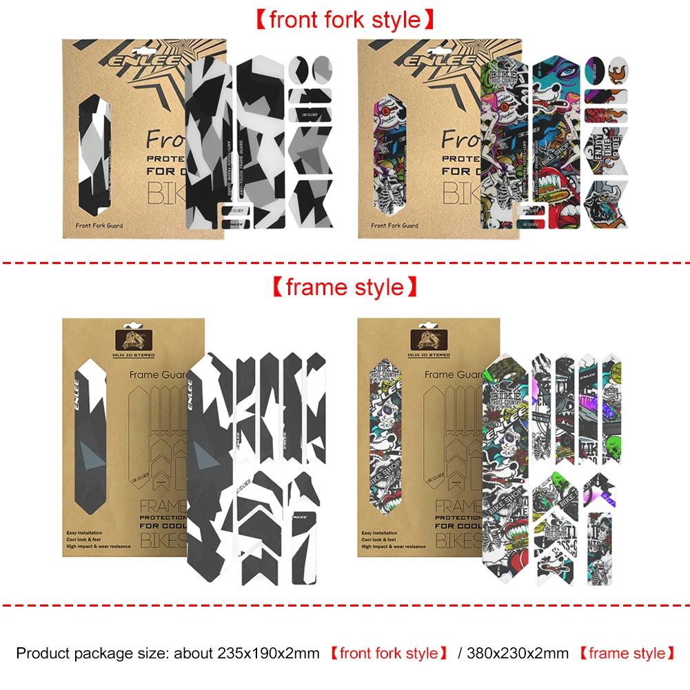 3D Bicycle Sticker Reusable Mountain Road Bike Frame Scratch-Resistant Sticker Cycling Front Fork Protector Decorations