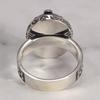 The Vampire Diaries Rings Silver Damon Salvatore Ring Men's With Lapis Lazuli Natural Stone Jewelry