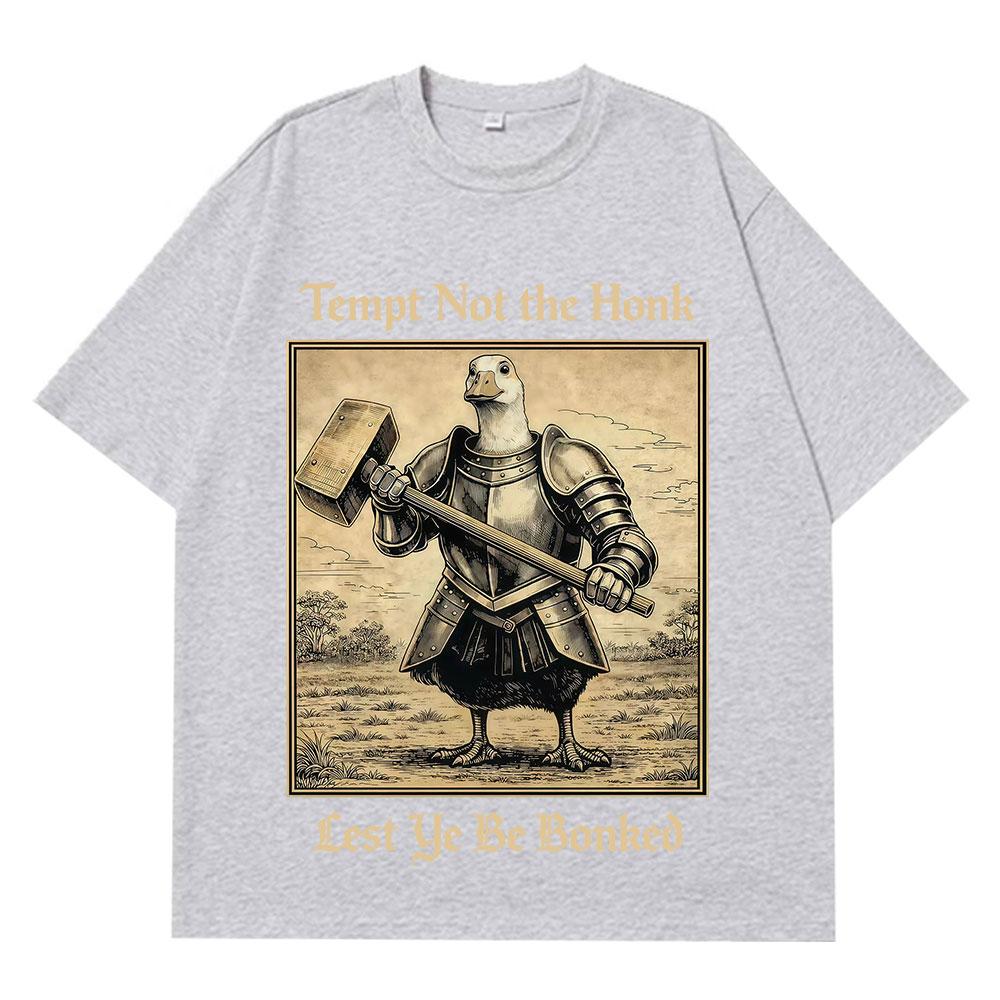 

Funny Medieval Silly Goose Knight Meme Tshirt Unisex Women Fashion Harajuku Tshirt Shortsleeved Loose Casual Cotton Tshirts S