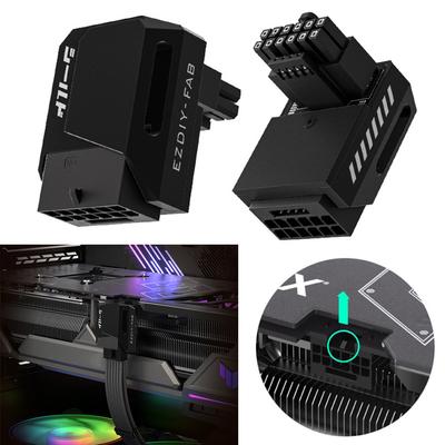 600W 12+4pin 12V HPWR Adapter 90 Degree Right Angle 16pin 12VHPWR PCI-e 5.0 16pin Power Adapter for RTX 3090Ti 4070Ti 4080 4090
