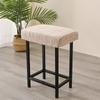 1/2pcs Solid Color Bar Stool Covers Stretch Jacquard Square Chair Cover Home Saddle Seat Slipcover for Coffee Kitchen