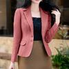 ZANZEA Women Casual Suit Neck Solid Color Long Sleeve Thin Cardigan Blazer