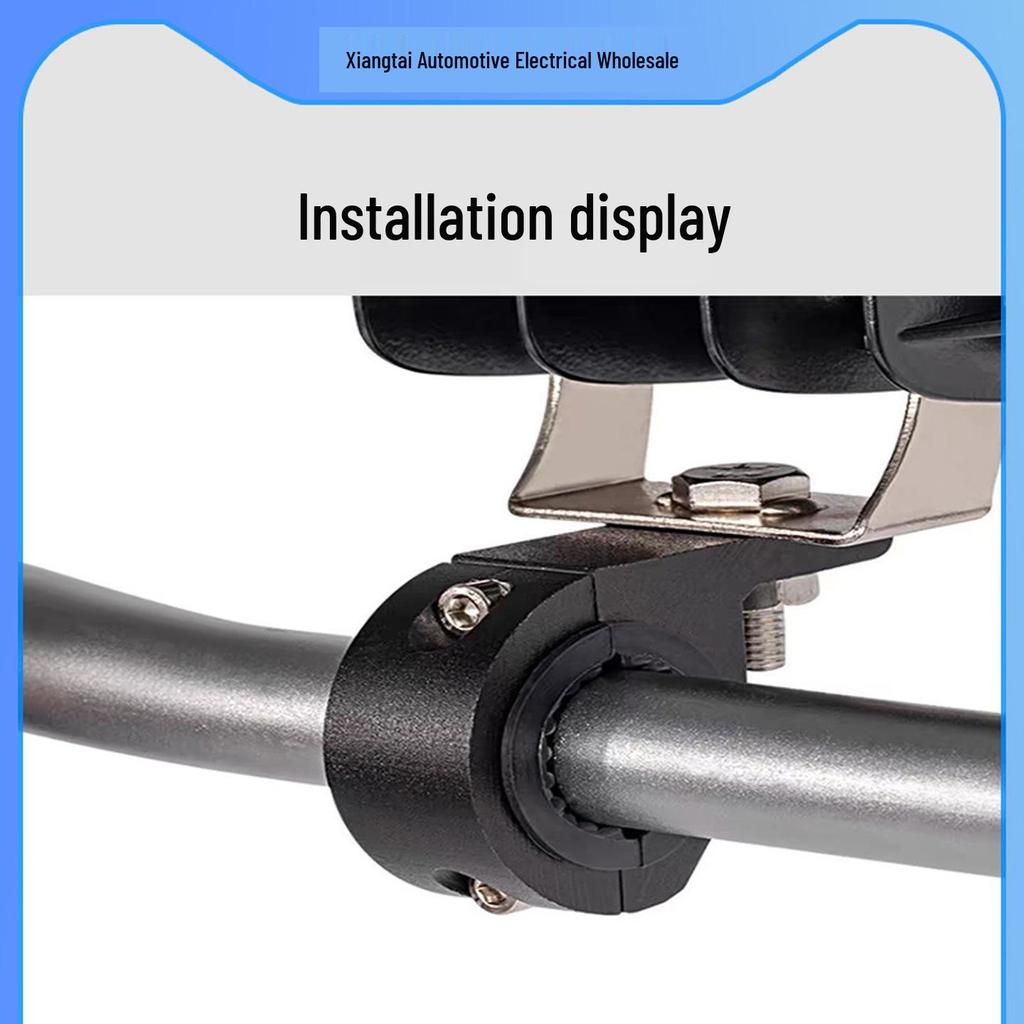Universal Electric Motorcycle LED Spotlight Bracket – Adjustable Multifunctional Guard Clamp for Extension and Mounting.