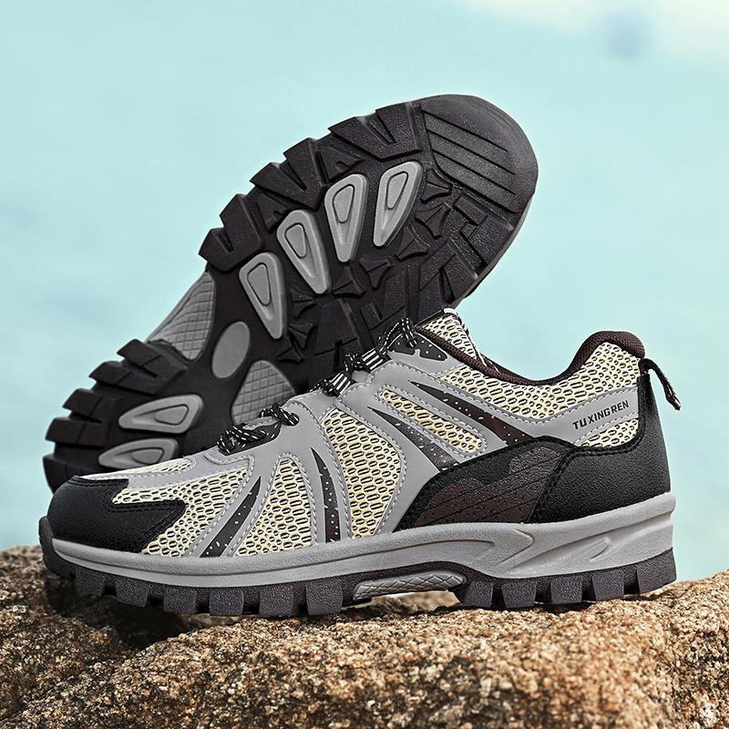 Men's Hiking Shoes, Trail Running Shoes, Trekking Shoes, Mesh Sports Shoes, Lightweight Hiking Shoes, Suitable for Outdoor Adventures