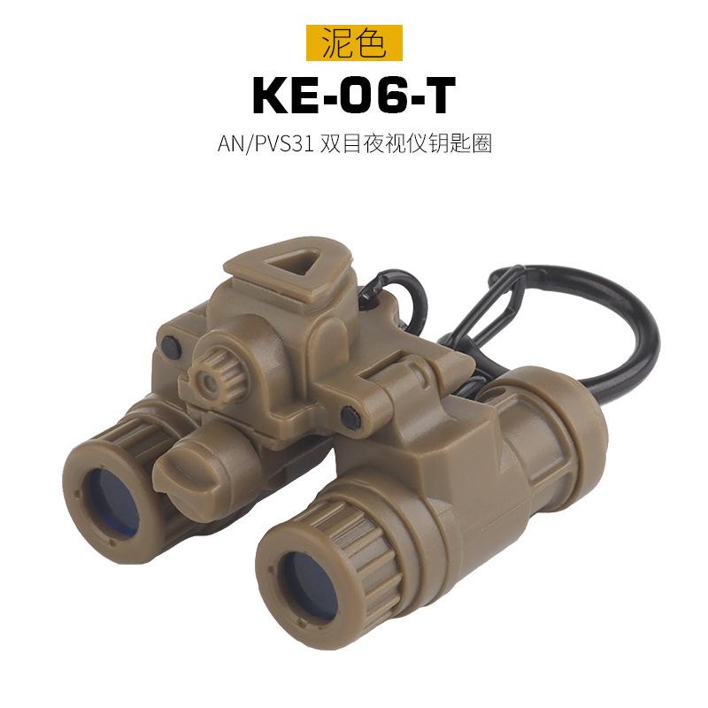 Tactical AN/PVS‑31 Replica Keychain, Mini Binocular Night Vision Dummy Model Pendant for Military Fan Collection Decoration
